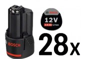 BOSCH 28x GBA 12V 3.0Ah PROFESSIONAL Akku 0602496012