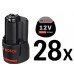 BOSCH 28x GBA 12V 3.0Ah PROFESSIONAL Akku 0602496012