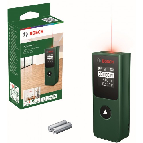 BOSCH PLM30-21 Digitaler Laser-Entfernungsmesser 0603672K00
