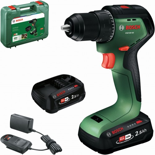 BOSCH PSR18V-60 Akku-Bohrschrauber, 2x2,5Ah, Handwerkerkoffer 06039D7202 BOSCH PSR18V-60 Akku-Bohrschrauber, 2x2,5Ah, Handwerkerkoffer 06039D7202