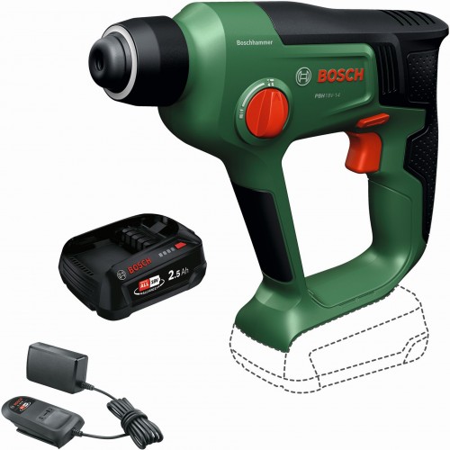 BOSCH PBH 18V-14 Akku-Bohrhammer, 1x2,5Ah, Koffer 06039E6003