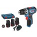 BOSCH GSR 12V-15 Professional Akku Bohr­schrau­ber mit 3 x 2,0 Ah + L-BOXX 102 0615990FA2