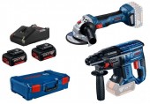 BOSCH GBH 180-LI + GWS 180-LI + 2x4.0 Ah, GAL 18V-40, XL-BOXX 0615990N05