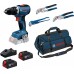 BOSCH GSR 18V-65 PROFESSIONAL Akku-Bohrschrauber, 3 Klempnerzangen 0615A5007J
