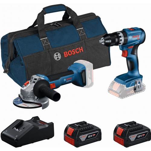 BOSCH PROFESSIONAL GSB 18V-45+GWS 18V-8+(2x 4.0 Ah + GAL 18V-40+Werkzeugtasche) 0615V0001Y