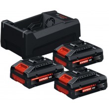 BOSCH PROFESSIONAL Starter Set 3x EXBA18V-40 + GAL12V/18V-80 0615V0005X