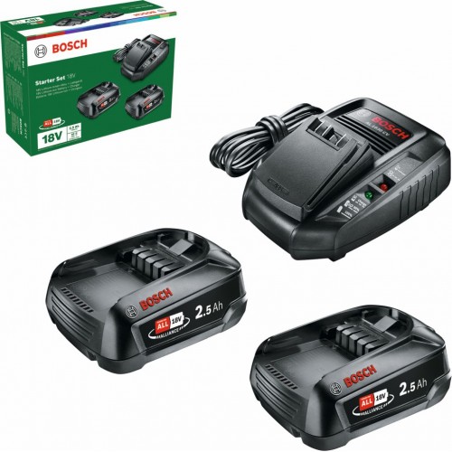 BOSCH Starter-Set 18 V (2 x 2,5 Ah + AL 1830 CV) 1600A011LD