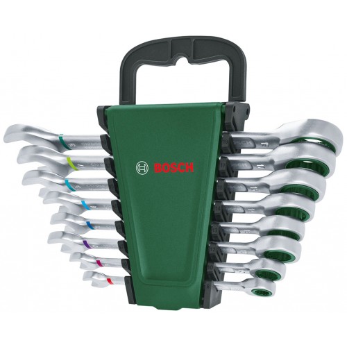 BOSCH Kombinationsratschen-Schlüssel-Set, 8-teilig 1600A027PS