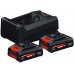 BOSCH Expert 2x EXBA18V-40 + GAL 12V/18V-80 Starter-Set 1600A0373J