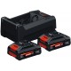 BOSCH Expert 2x EXBA18V-40 + GAL 12V/18V-80 Starter-Set 1600A0373J