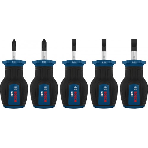 Bosch PRO Stubby-Schraubendreher-Set PH/SL, 5-tlg. 1600A03HU6 Bosch PRO Stubby-Schraubendreher-Set PH/SL, 5-tlg. 1600A03HU6
