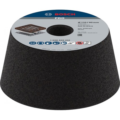 BOSCH PRO Metal Konischer Schleiftopf, 90 x 110 x 55 mm, G24 1608600232