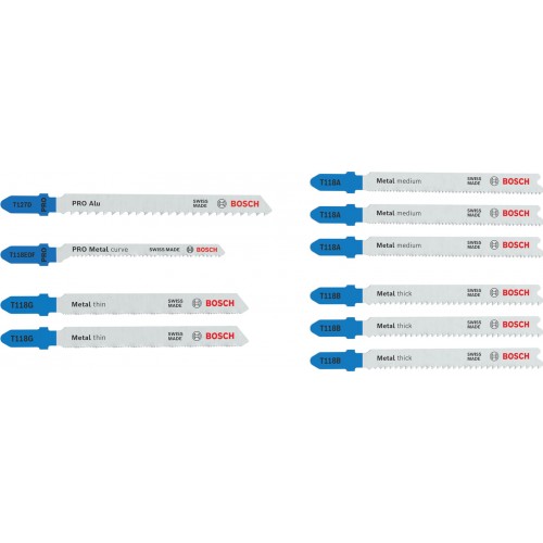 BOSCH Stichsägeblatt Set Metal Advanced, 10-tlg. 2607012070