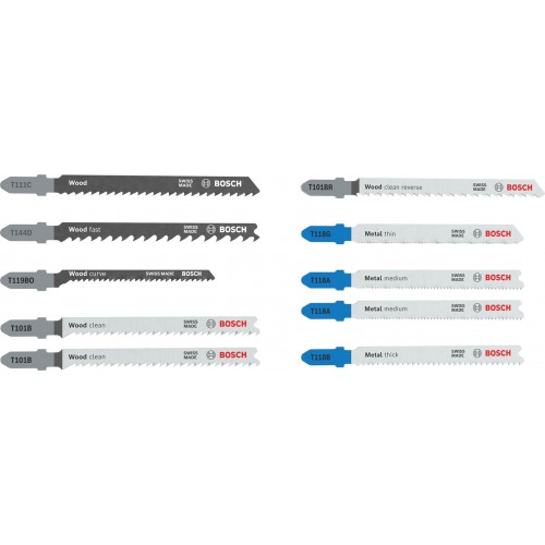 BOSCH Stichsägeblatt Set Wood and Metal Basic, 10-tlg. 2607012071 BOSCH Stichsägeblatt Set Wood and Metal Basic, 10-tlg. 2607012071