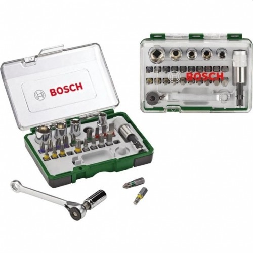 BOSCH Schrauberbit-Set, 27-teilig mit Ratsche 2607017160 BOSCH Schrauberbit-Set, 27-teilig mit Ratsche 2607017160