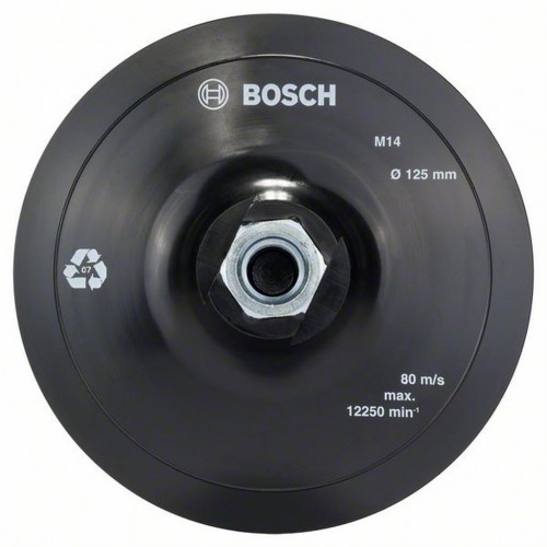 BOSCH Stützteller mit Klettverschluss, 125 mm, 12.250 U/min 2608601077