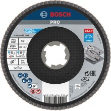 BOSCH PRO X571 Fächerschleifscheibe X-Lock, abgewinkelt, 125 mm, K40 2608619201