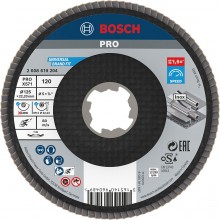 BOSCH PRO X571 Fächerschleifscheibe X-Lock, abgewinkelt, 125 mm, K40 2608619204
