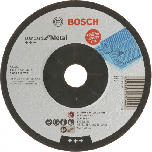 BOSCH PRO Metal Schleifscheibe, 150 x 6 x 22.23 mm 2608619777 BOSCH PRO Metal Schleifscheibe, 150 x 6 x 22.23 mm 2608619777