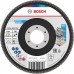 BOSCH X451 Fächerschleifscheibe, 115 × 22,23 mm, G80, T29, 2608626126