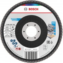 BOSCH X451 Fächerschleifscheibe, 125 × 22,23 mm, G40, T27 2608626145