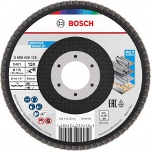 BOSCH X451 Fächerschleifscheibe, 115 × 22,23 mm, G120, T29, 15 ks 2608626170