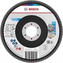BOSCH X451 Fächerschleifscheibe, 125 × 22,23 mm, G80, T29, 15 ks 2608626177