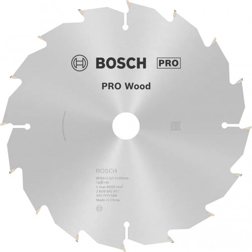 BOSCH PRO Wood Kreissägeblatt, 184 x 2,6 x 16 mm, T36 2608640818 BOSCH PRO Wood Kreissägeblatt, 184 x 2,6 x 16 mm, T36 2608640818