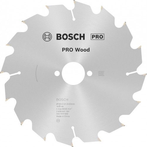 BOSCH PRO Wood Kreissägeblatt, 190 x 30 x 2,0 mm, 16, 2608641184