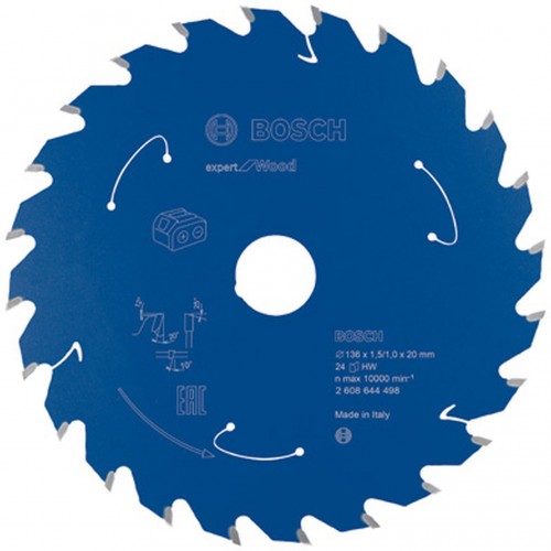 BOSCH Kreissägeblatt für Akkusägen, 136x1,5/1x20 T24 2608644498