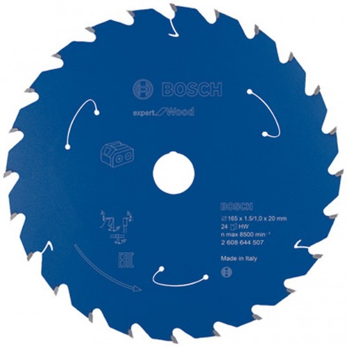 BOSCH Kreissägeblatt für Akk Expert for Wood 165x20x1,5/1x24T 2608644507