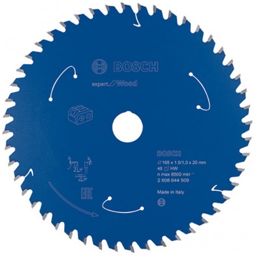 BOSCH Kreissägeblatt für Akk Expert for Wood 165x20x1,5/1x48T 2608644509