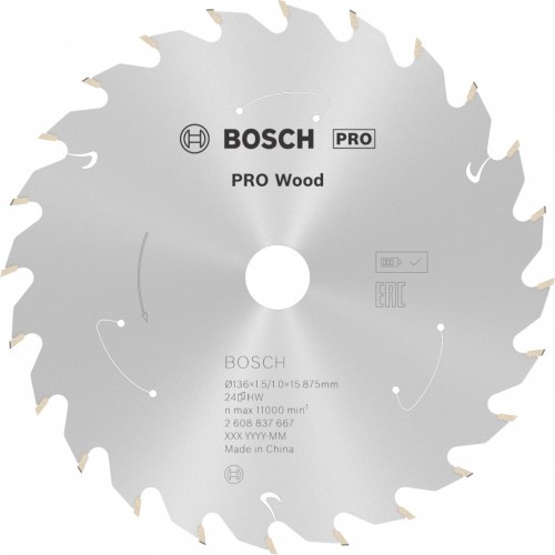 BOSCH PRO Wood cordless Kreissägeblatt, 136 x 1,5 x 15,875 mm 2608837