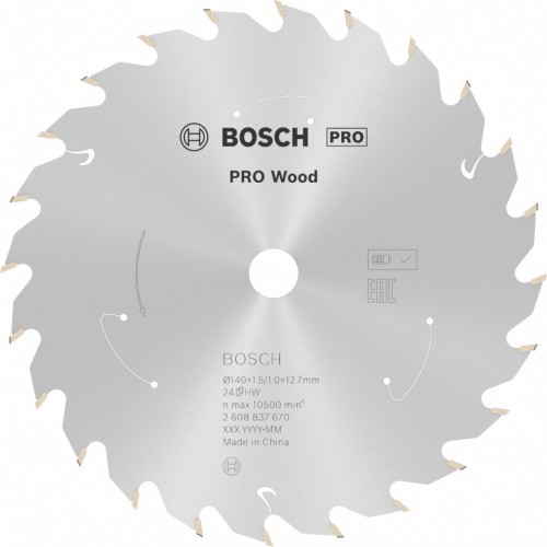 BOSCH PRO Wood cordless Kreissägeblatt 140x12,7x1,5/1,0x24T 2608837670