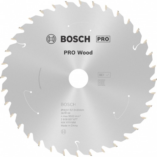 BOSCH PRO Wood cordless Kreissägeblat 160x20/15,875x1,5/1,0x36T 2608837677