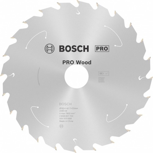 BOSCH PRO Wood cordless Kreissägeblat 190x20x1,6/1,1x24T 2608837704