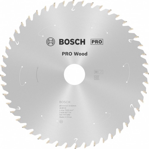 BOSCH PRO Wood cordless Kreissägeblatt 210x30x1,7/1,2x48T 2608837714