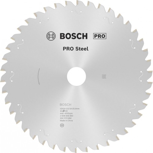 BOSCH PRO Steel corded Kreissägeblatt, 203 x 2 x 25,4 mm 2608846860