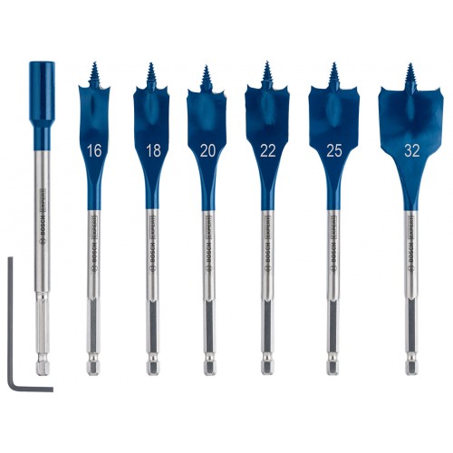 BOSCH EXPERT Self Cut Speed Flachfräsbohrer-Set, 16/18/20/22/25/32 mm, 7-tlg. 2608900334