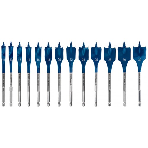 BOSCH EXPERT Self Cut Speed Flachfräsbohrer-Set, 13-tlg. 2608900336