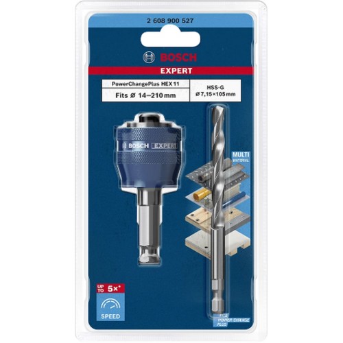 BOSCH EXPERT Power Change Plus Adapter, 11 mm, 7,15 x 105 mm, 2-tlg. 2608900527