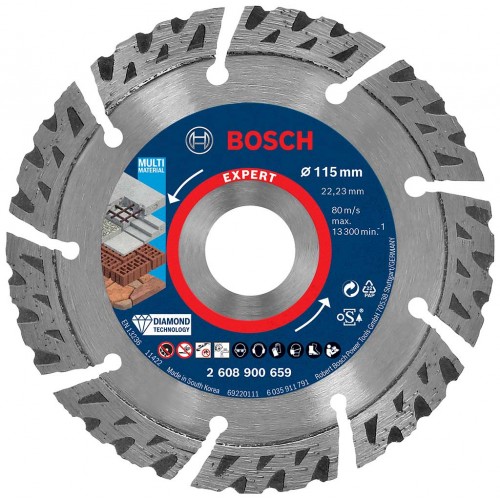 BOSCH EXPERT MultiMaterial Diamanttrennscheiben, 115 x 22,23 x 2,2 x 12 mm 2608900659