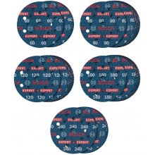 BOSCH EXPERT O780 Foil Schleiffolie Set, 125 mm,G60/G80/G120/G180/G240 2608902429