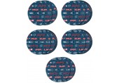 BOSCH EXPERT O780 Foil Schleiffolie Set, 150 mm,G60/G80/G120/G180/G240 2608902470