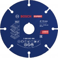 Bosch EXPERT Multi Material Carbide-Trennscheibe 115mm, 22,23mm 2608902488