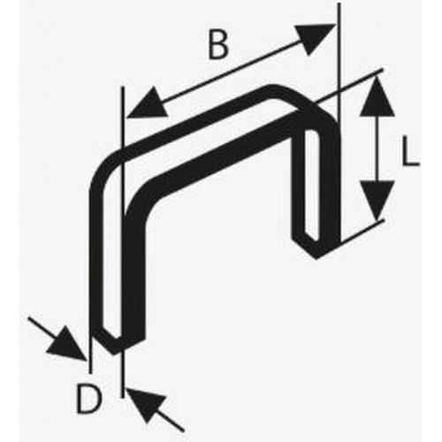 BOSCH Flachdrahtklammer, typ 51, 10 x 1 x 6mm 2609200200
