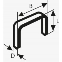 BOSCH Flachdrahtklammer, typ 51, 10 x 1 x 10mm 2609200200