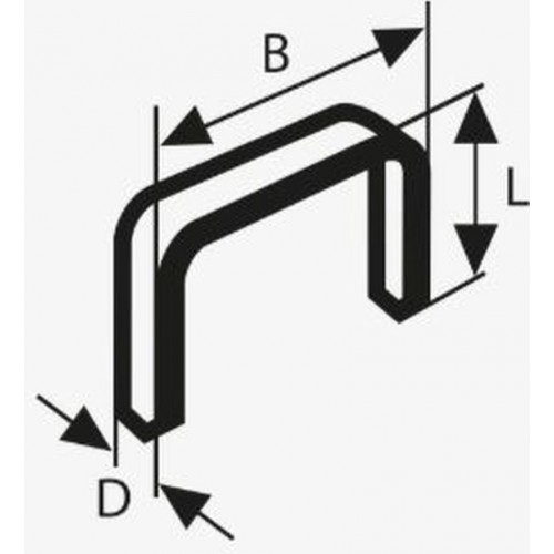 BOSCH Flachdrahtklammer, typ 51, 10 x 1 x 10mm 2609200200