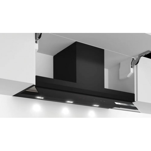 Bosch Serie 6 Integrierte Designhaube 90 cm Klarglas schwarz bedruckt, Schwarz DBB97AM60
