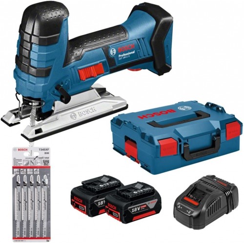 BOSCH GST 18 V-LI S Professional Akku-Stichsäge + 5-tlg. Stichsägeblatt-Set 06015A5106 BOSCH GST 18 V-LI S Professional Akku-Stichsäge + 5-tlg. Stichsägeblatt-Set 06015A5106